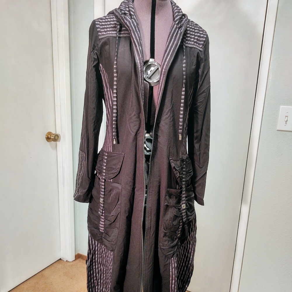 <SOLD> DZHAVAEL Couture long women's jacket, M